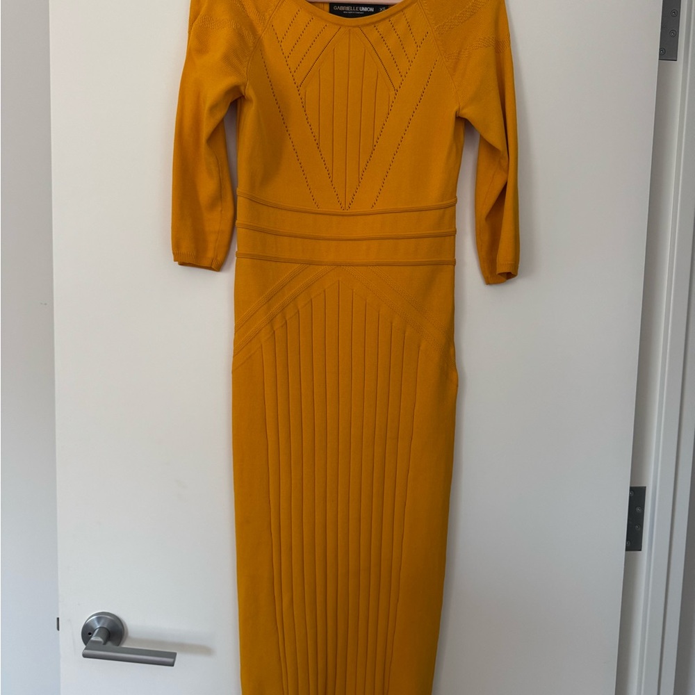 Mustard Yellow Bodycon Dress